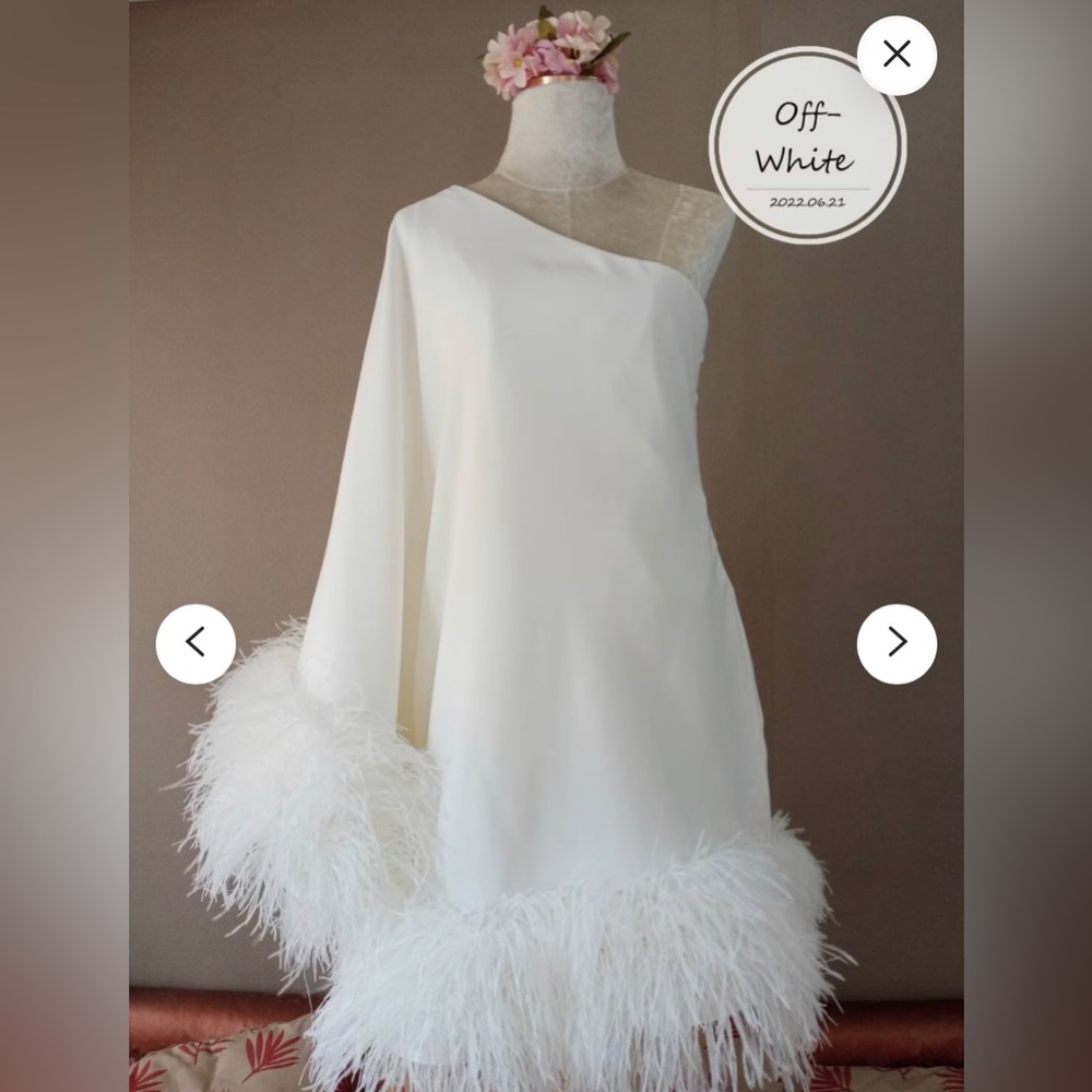 White feather dress